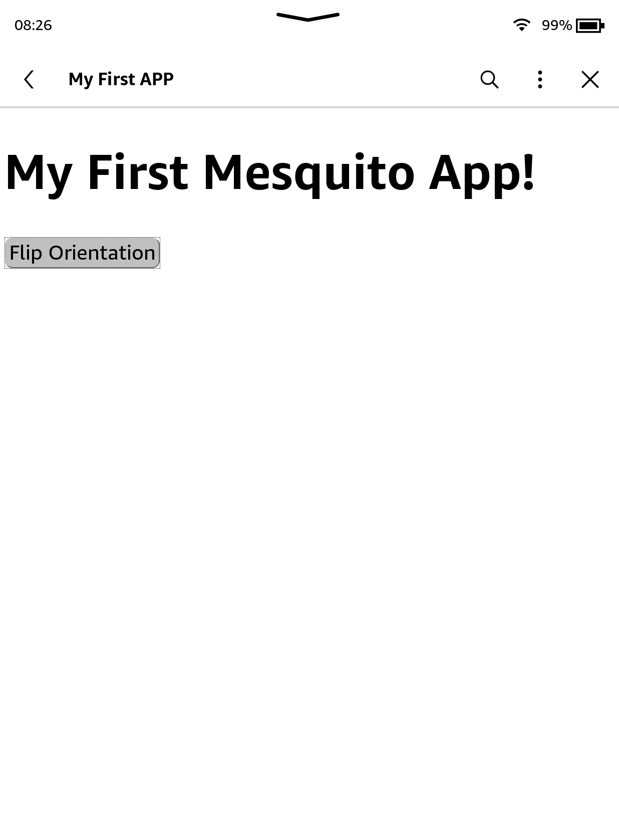 first app screenshot